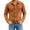 Brown, variant on Dpjklzsn Men's Button-Up Shirt, Long Sleeve Collared Shirt with Flap Chest Pockets for Casual Denim Outfits