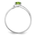 thumbnail image 5 of Auriga Fine Jewelry 14K White Gold 6x4mm Pear Peridot Ring for Women Size 6, 5 of 5