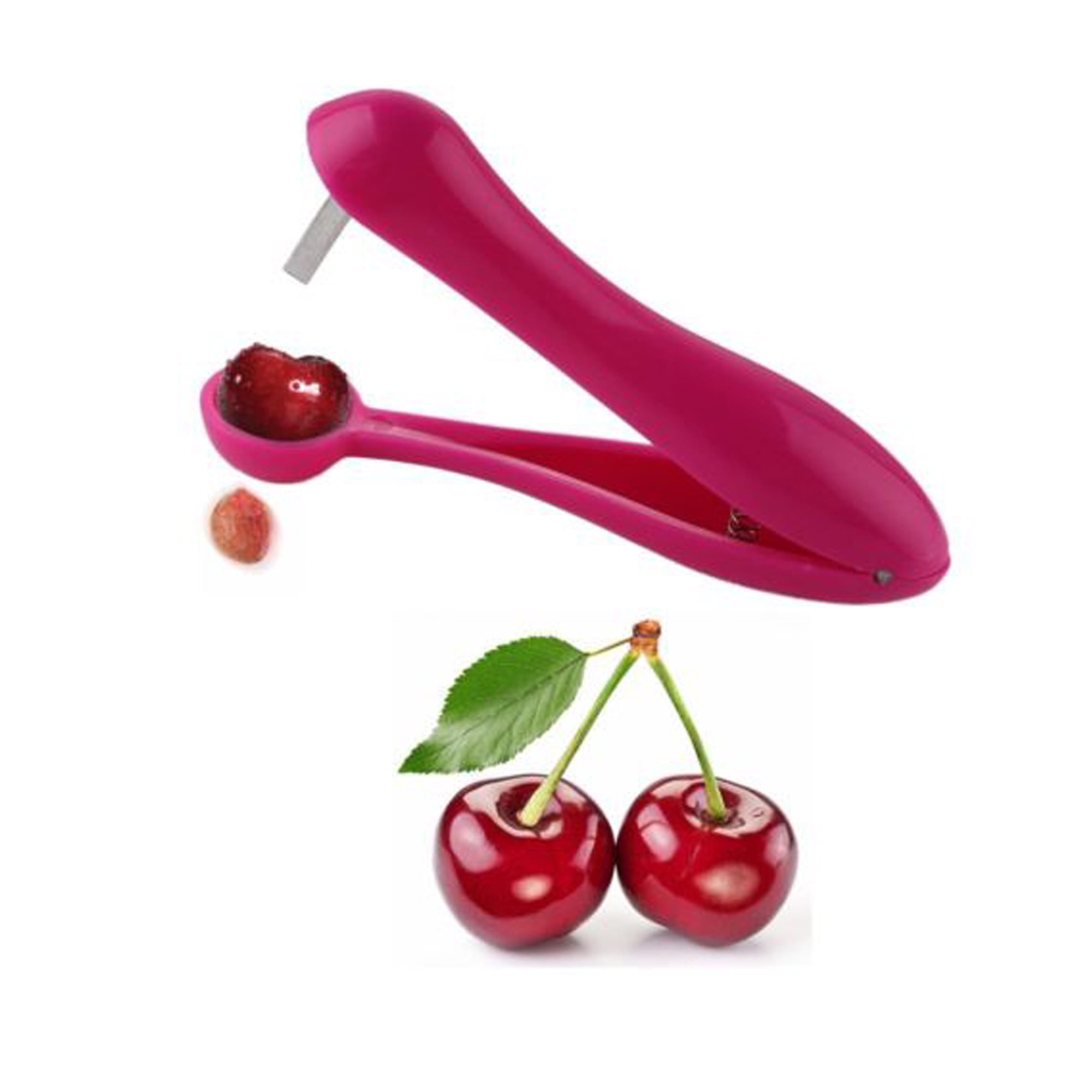 Cherry Olive Pitter Stoner Pits Seed Fruit Remover Core Easy Squeeze Tool Red US