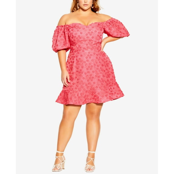 Plus Size Festive Detail Dress Sugar 18W