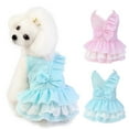 thumbnail image 1 of Pet Dress Robe Douce Confortable en Coton avec Joli Nœud Papillon pour Chien Princesse Dress Chiot Jupe pour le Printemps, 1 of 8