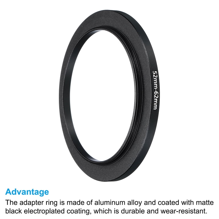 52mm To 62mm Step-Up Adapter Ring – For Camera Lens Filters – MPIXO, Aluminum