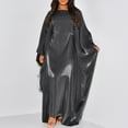 thumbnail image 2 of Butterfly Abaya Dress for Women, Satin Solid Color Batwing Sleeve Maxi Kaftan, Soft Comfy Breathable Robe for Summer & Eid, 2 of 5