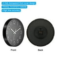 thumbnail image 4 of Uxcell 12" Wall Clock Battery Operated Silent Non Ticking Round Clock, Black, 4 of 6