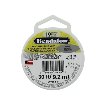 UPC: 0035926046450 | Beadalon Bead Wire 19Strand .018 Bright 30