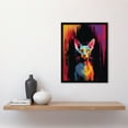thumbnail image 4 of Sphynx Cat Lover Gift Pet Portrait Colourful Artwork Painting Art Print Framed Poster Wall Decor 12x16 inch, 4 of 5