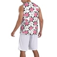 thumbnail image 2 of Sikiie Rose Flowers Basketball Jersey Reversible Men's Mesh Athletic Sports Shirts Training Practice S-4XLX-Large, 2 of 6