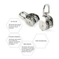 thumbnail image 3 of Miangastore Double Pulley Block with Smooth Roller for Rope Handling 304 Stainless Steel Silver Color Rotates 360 Degrees M32 Size, 3 of 9