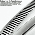 thumbnail image 3 of Silver Dog Grooming Scissors, Up Curved Thinning Scissors for Pet Hair Beauty, Suitable for Pet Groomer and Home Use, Thining Rate 30%, 3 of 5