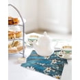 thumbnail image 4 of Blue Wooden Daisy Kitchen Dish Towels for Drying Dishes Set of 4, Vintage Farmhouse Butterfly Flowers Waffle Weave Microfiber Hand Tea Bathroom Towels Quick Dry & Absorbent Towel 12x12, 4 of 7