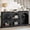 Black, variant on Tribesigns Farmhouse Console Table, 63-inch 3 Tier Entryway Table with Storage, Wooden Sofa Console Behind the Couch for Hallway, Rustic Brown