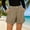 (Fashion 89)Khaki, variant on 2026 Women's Relaxed Corduroy Shorts Trendy Button Decoration Solid Shorts with Pockets Summer Loose Fit Shorts