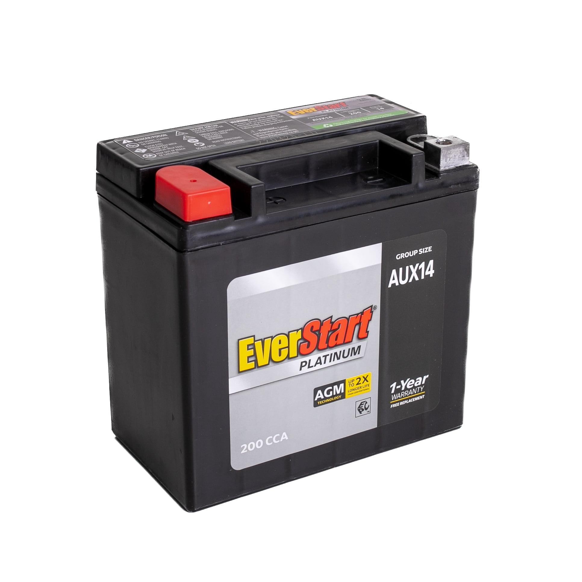 EverStart AUX14 AGM Auxiliary Start-Stop 12V Battery 200 CCA