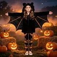 thumbnail image 7 of Ruyang Kids Boys Girls Hooded Jumpsuit Bat Wing Zip Up Halloween Outfit Autumn Holiday Party Dress Up Clothing 3-14 Years, 7 of 7