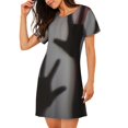thumbnail image 2 of Fotbe Bloody Hand Behind Pattern Women's Cotton Nightgown Sleepwear Short Sleeves Shirt Casual Print Sleepdress, 2 of 6