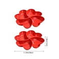 thumbnail image 2 of Red Divided Snack Platter with Multi-Tier Design, Perfect for Parties, Festivals, Picnics, and Home & Travel Use, 2 of 5