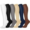thumbnail image 1 of Adakot 6 Pairs Compression Socks for Women & Men 20-30 mmHg Circulation Support Recovery Socks for Nurses, Medical, Running, Cycling, Athletic (S/M), 1 of 6