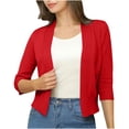 thumbnail image 1 of Lovzfmll Cardigan Sweaters for Women, Basic Short Knit Outerwear Short Women Fall Clothes Ribbed Early Fall Fashion, 1 of 7