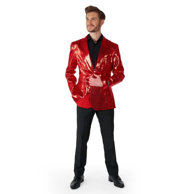 Suitmeister Blazer Rouge à Sequins pour Hommes