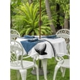 thumbnail image 2 of Outdoor Tablecloth with Umbrella Hole and Zipper, Golf Ball Round Table Cloth 54 Inch Waterproof Tablecloth, Minimalist Golf Club Abstract Simple Retro Picnic Table Cover for Patio Camping, 2 of 7