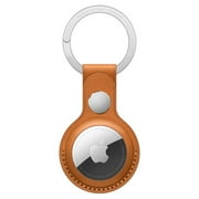 AirTag Leather Key Ring - Golden Brown