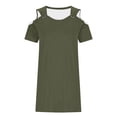 thumbnail image 6 of Disamer Sundresses for Women Beach Vacation 2026 Spring Cover Ups Short Sleeve T Shirt Dress Cold Shoulder Summer Dresses, 6 of 6