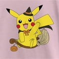 thumbnail image 2 of Girl's Pokemon Halloween Pikachu Witch Costume  Graphic Tee Light Pink Small, 2 of 4