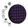 thumbnail image 3 of Bingfone Purple Black Plaid Spare Tire Cover Weatherproof Universal Wheel Protectors for RV Camper Travel Trailer SUV Truck-16 inch, 3 of 8