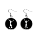 thumbnail image 1 of Patinar deporte negro silueta Pendientes pendientes de plata colgantes joyas señora Unbranded M, 1 of 3