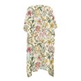 thumbnail image 2 of HELLHERO Polyester Bathing Suit Cover Up for Beach Half Sleeve Breathable Floral Butterfly, 2 of 6
