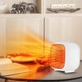 thumbnail image 2 of CYBIBO Portable Small Space Heaters for Indoor Use, 800W PTC Ceramic Heating Instant Heating and Rapid Temperature Rise, Desktop Electric Heater with 2 Levels for Small Room, Bedroom, Office, 2 of 7