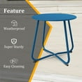 thumbnail image 5 of YEXJ Patio Side Table, Round Metal Steel Weather Resistant Portable Patio Table， Outdoor and Indoor Patio Small Table for Garden Balcony Yard, Peacock Blue, 5 of 10