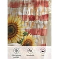 thumbnail image 6 of Sheer Curtains 108 inches Long, Fall Thanksgiving Sunflower Pumpkin USA Flag Harvest Light Filtering Sheer Window Curtains Rod Pocket Voile Drapes for Bedroom Living Room, 52"W x 108"L 2 Panels, 6 of 7