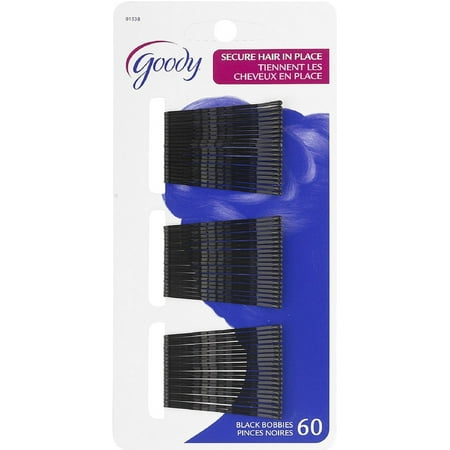 Goody Small Bobby Pins, Black 60 ea (Pack of 2) (Best Brand Of Bobby Pins)