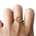 thumbnail image 1 of Women Ring Creative Letter Fashion Alloy Jewelry Ring Finger Ring Simple Band, 1 of 3