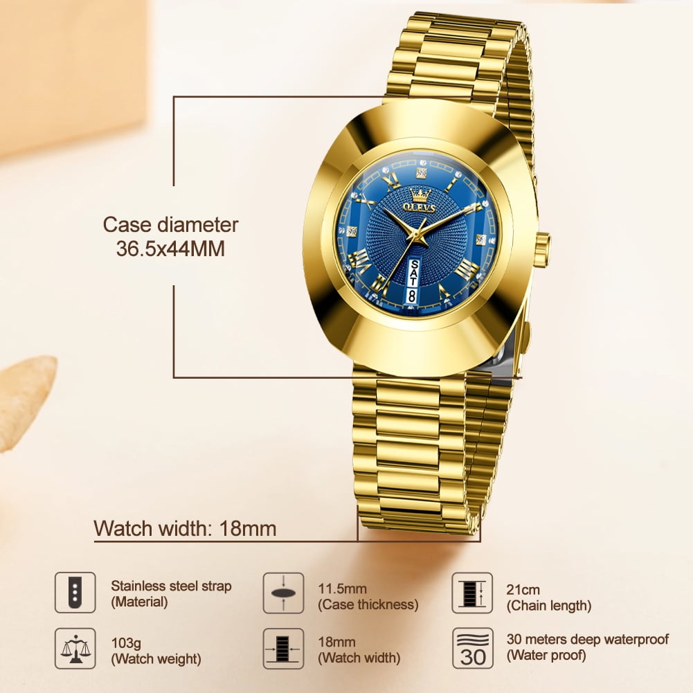 OLEVS Watches for Women Luxury Dress Waterproof Analog Quartz Fashion Gold Plated Tungsten Steel Roman Numeral Date Classic Female Ladies Watches Women Wrist Watches Gift Relojes para Mujer