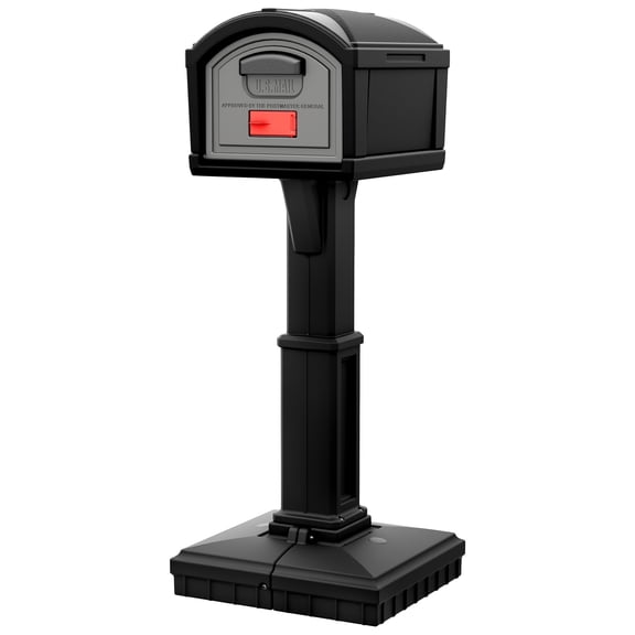 Simplay3 American Home T4 Extra Large Capacity Dig-Free Mailbox, Black