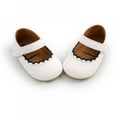 thumbnail image 4 of Baby Girls Bow Princess Shoes,Cute Non-Slip Sole PU Leather Infant First Walkers,0-18M, 4 of 5