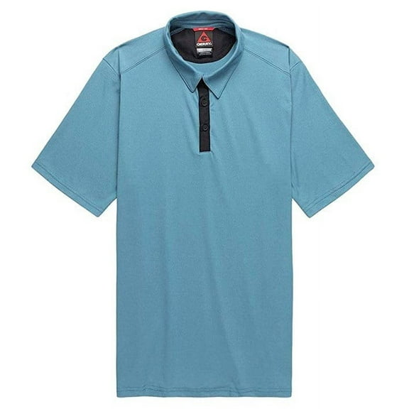 Gerry Men's Quick Dry Short Sleeve Polo Shirt Blue Large