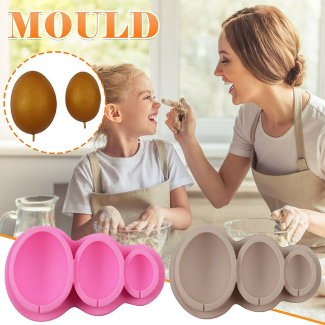 Xihbxyly Molde para Pastel de Fondant de Pascua, Apto para Chocolate, Apto para Horno, Fácil de Limpiar, Multiusos para Pasteles, Pudines, Gelatinas, Cubitos de Hielo, Microondas y Refrigerador. Tama