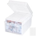thumbnail image 1 of Caja de almacenamiento de fotos Lifewit, funda para fotos de 5 x 7 pulgadas con 9 compartimentos interiores, 1 of 9