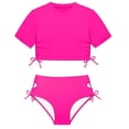 thumbnail image 3 of Girls Swimsuits Two Piece Bikini Set Adjustable Drawstring Bathing Suits Cute Little Girls Swimsuits Size 9-10 Years, 3 of 5