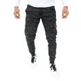 thumbnail image 1 of Jogger cargo de gabardina stretch John Silver Corte skinny y estampado de camuflaje gris, 1 of 2