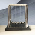 thumbnail image 3 of Newton's Cradle Metal Pendulum Educational Physics Toy Square Design Kinetic Energy Office Stress Reliever Ornament, 3 of 7