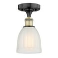 thumbnail image 2 of Innovations Lighting  Brookfield - 1 Light 6" Semi-Flush Mount Black Antique Brass/White, 2 of 5