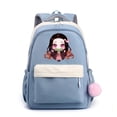 thumbnail image 4 of 1pc Cute Cartoon Girl Pattern Backpack With Comfortable Small Plush Ball, Girls School Bag, Simple Lightweight Candy Color Backpack, Students Backpack For Daily Use, Breathable Backpack, 4 of 5