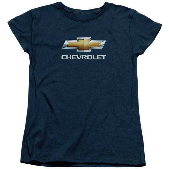 Chevrolet Chevy Bowtie Stacked S/S Women's T-Shirt Navy