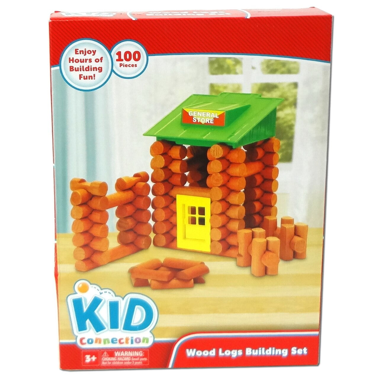 3 for sale online Kid Connection Wood Logs Building Set 100 Pc 