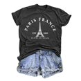 thumbnail image 7 of Puliio France Shirt Women Tower T Shirt Travel In France Tshirts Vacation Tees Tops, 7 of 7