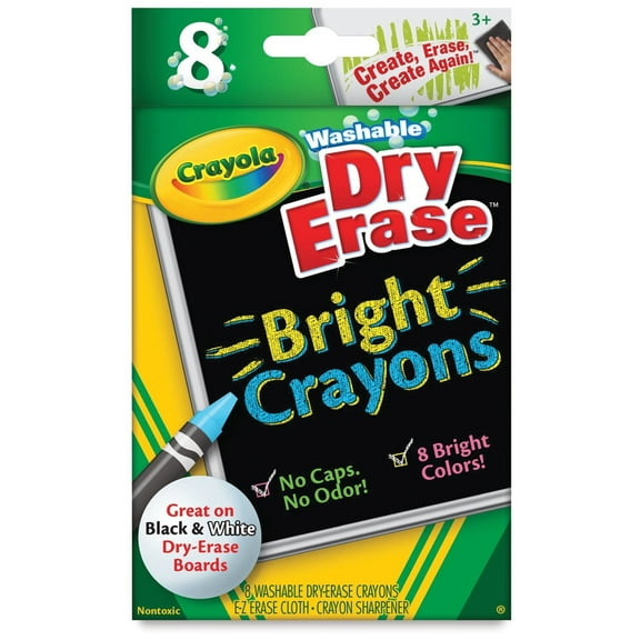 Crayola Toxic Washable Dry Erase Crayon 8 Count